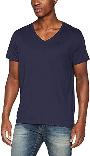 Tommy Jeans Tjm Original Jersey V Neck Tee Dm0dm04410 Top in maglia a maniche corte, Blu (Black Iris), XXL Uomo