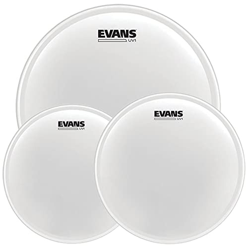 Evans UV1 beschichtetes Fusion Pack (25,4 cm, 30,5 cm, 35,6 cm) mit 35,6 cm UV1-beschichtetem Snareteigeisen