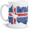 Tassendruck Flaggen-Tasse Island Weiss - Fahne/Länderfarbe/Wasserfarbe/Aquarell/Cup/Tor/Qualität Made in Germany