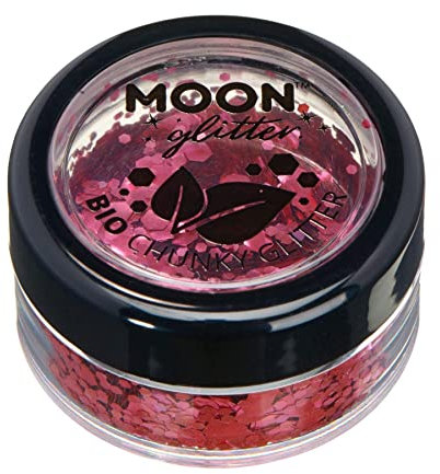 Biologisch abbaubarer Öko-Glitter von Moon Glitter - 100% kosmetischer Bio-Glitter für Gesicht, Körper, Nägel, Haare und Lippen - 3g - Dunkle Rose