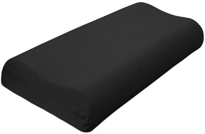 Traumschlaf Universal Bezug für Nackenstützkissen – elastischer Edel Jersey Kissenbezug aus Baumwolle – weich, dehnbar und passgenau für viele Nackenstützkissen – S-M, Höhe 7-10 cm, schwarz