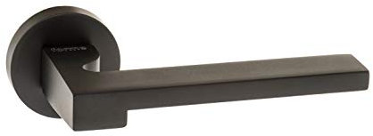 Atlantic UK GINEVRA Lever on Round Rose Door Handle in Urban Matt Black Finish