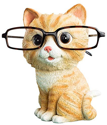 FLYING BALLOON Brillenhalter aus Kunstharz in Form eines niedlichen Katzenmotivs, tolles Geschenk für Kinder und Freunde