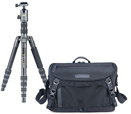 Vanguard VEO2GO265AB Aluminum Travel Tripod with VEO GO34M BK Shoulder Bag