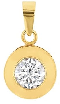 Amor Motivanhänger Damen Anhänger, mit Zirkonia synth., 1,6 cm, Gold, Kommt in Schmuck Geschenk Box, 9038725