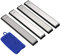 IMAGE Schleifstein Set 4 Stück Diamant Abziehstein mit Körnung 240/400/600/1000 Wetzstein Messerschärfer Zubehör für Küche