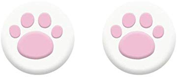 2PCS Thumb Stick Grips Cap Cover Joystick Grip Caps Replacement for PS5 PS4 Xbox one Xbox 360 Wii U NS Pro Cat Paw Cute Pink