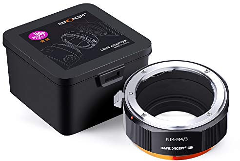 K&F Concept Aktualisierter NIK-auf-M4/3-Adapter, manueller Objektivadapter, kompatibel mit Nikon Nikkor AI/F-Objektiv auf Micro 4/3 MFT M43-Kameras, Olympus Lumix-Kameras