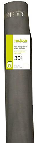 Naturur 110914 Rouleau de moustiquaire en fibre de verre 1 x 30 m