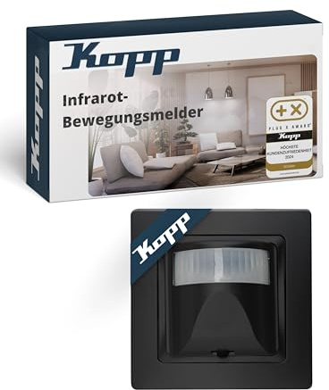 Kopp INFRAcontrol 3D 180° UP IP20HK05 Mattschwarz, 808450016
