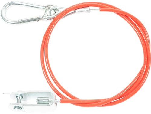 mb-m® 900435 Abreißseil Bremsseil Sicherungsseil für Anhänger mit Gabel und Bolzen, Länge 1050mm, rot Abreisseil