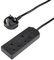Invero 2 Way 2M Metre Gang Double Socket Power Mains Extension Lead Cable British Approved 13A Amps - Black