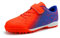 JABASIC Hallen Fussballschuhe Kinder Jungen Mädchen Fußballschuhe Kinder Kunstrasen (28EU,Orange Blau)