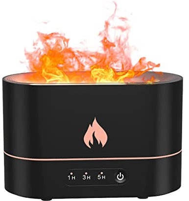 Difusor Aceites Esenciales, Humidificador Aceites Esenciales,Difusor de Aroma con Efecto de Llama,Difusor de Aire de Llama,Humidificador de Ultrasonido para Dormitorios,Bebé