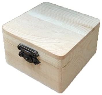 ZYWUOY 5Pcs Plain Wooden Storage Box Plain Natural Wooden Packing Box Storage Box Box Small Large Big Craft Trinket Box 8 * 8 * 4.5Cm
