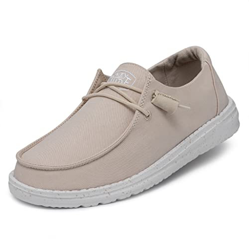 Hey Dude Wendy Slub Canvas, Moc Toe Shoes Mujer, Natural, 40 EU