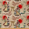 Loussiesd Japanischer Stoff mit Ukiyoe Thema Meterware traditionelles Japanisches Geisha Mädchen Entwurf Möbelstoff für Stühle exotischer Drache Bambus dekorativer wasserdichter Stoff 92x150cm