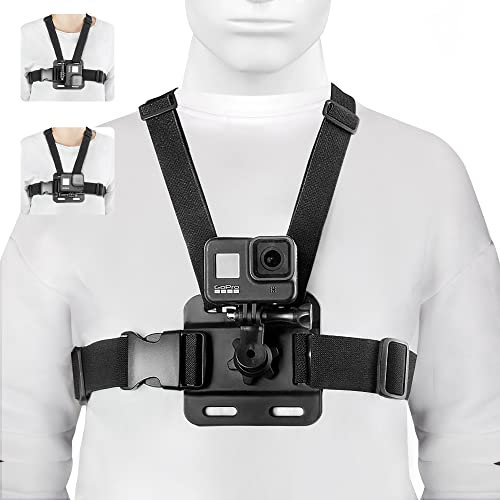 Taisioner Adjustable Chest Strap Mount Body Chesty Harness Compatible with GoPro AKASO Insta360 DJI Osmo Action Camera Video Recording Accessories
