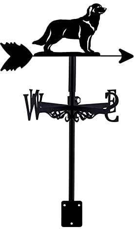 Wetterfahne im Garten und im Freien Wetterfahne aus Metall, Dackel, Schwarze Sprühfarbe, Außenschuppen, Eisenhof, Scheunen, Dekoration