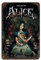 RIELLI American McGee's Alice-Spiel 8 Retro-Poster Metall Blechschild Chic Art Retro Eisen Malerei Bar Menschen Höhle Cafe Familie Garage Poster Wanddekoration 20 x 30 cm