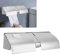 Double Toilet Paper Holder, Stainless Steel Commercial Tissue Roll Dispenser with Lock and Keys Toilet Paper Roll Holder for Bathroom