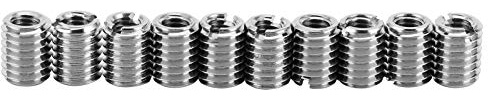 EBTOOLS 10-teiliges Gewindeeinsatz-Kit Reduziermutter Edelstahl 303 Buchse M5 X 0,8 Buchse M8 X 1,25 0,4 Zoll Länge Gewindeeinsätze M5, Gewindeeinsätze