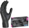 ARNOMED® Gants en nitrile taille XS Noir [100 pcs] - Gants à usage unique pour chirurgie & laboratoire - Gants en nitrile sans poudre et sans latex - Moufles en nitrile en XS, S, M, L, XL, XXL