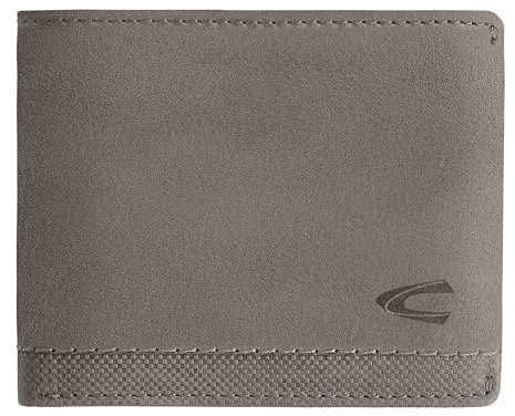 camel active Nimbus Herren Geldbörse Klein Querformat RFID Leder Klein Grau