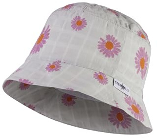 Sterntaler Babyhut Blume - Mädchen Babyhut Blume - Schirmmütze mit UV -Schutz 30 für Schutz an heißen Sommertagen - Sonnenhut aus Baumwolle - Flieder, 49