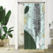 Rideau Douche Vert, Uiiooazy Rideau de Douche Étroit 90x180cm Anti Moisissure Tropical Abstrait Feuilles de Palmier Rideaux de Baignoire Tissu Lavable Imperméable Rideaux Salle de Bain avec 6 Crochets