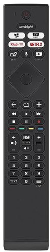 VINABTY Télécommande de rechange pour Smart TV Philips 4K UHD LED 65OLED805/98 55OLED805 65OLED805 65OLED855/12 55OLED855 65OLED855 65OLED935/12 48OLED935 55OLED935