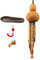 rockible Instrument de flûte Hulusi, instrument de musique chinois en bambou avec étui, flûte de cucurbitacée pour la pratique des cadeaux, clé c