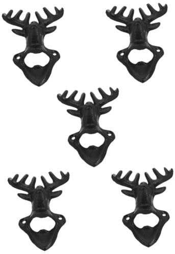 Cabilock 5 Pz Apribottiglie retrò da parete utensili appeso al muro apribottiglie di birra in metallo comodo apribottiglie Multifunzione antilope acqua di seltz attrezzo, XZ98N005232KPT