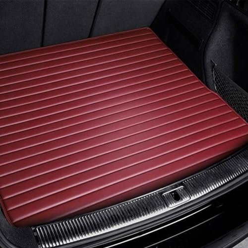 Kofferraummatten Streifenstil Für Do-dge RAM 1500 2003-2010, Streifenform Allwetter Kratzfest Wasserdicht Langlebig Cargo Liner Schutzmatte AutozubehöR,C/Wine-red