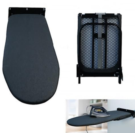 LCBKYDVM Asse da Stiro a Muro Pieghevole - Tavola da Stiro da Tavolo (Nero)