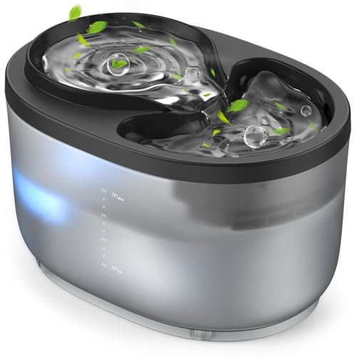 oneisall katzenbrunnen, Ultra Silent 2.5L trinkbrunnen für Katze mit energieeffizienter Pumpe, BPA-frei Katzen trinkbrunnen(ABS+PP), leicht zu reinigen Haustier trinkbrunnen