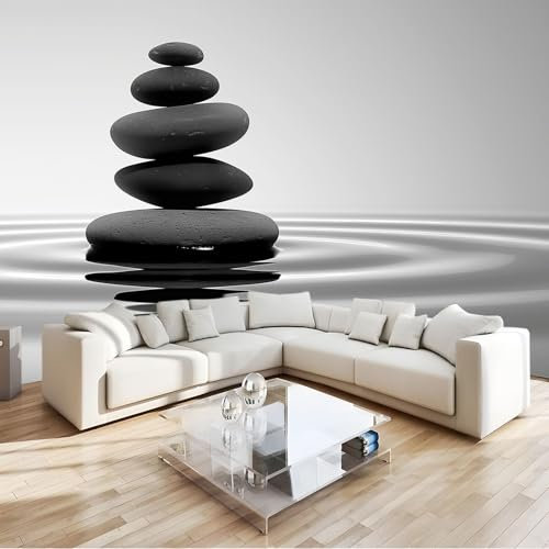 Vlies Fototapete Meditation Steine Grau Tapete Fototapeten Vlies Tapeten 200x140 cm Vliestapete Wandtapete Moderne Wand Schlafzimmer Wohnzimmer Wand tapete