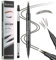 Augenbrauenstift - Augenbrauenstift Wasserfest, Microblading Augenbrauenstift 2-in-1 Dual-Ended Eyebrow Pencil mit 2 Micro-Gabelspitzen & präziser Pinselspitze für natürliche Augenbrauen, SchwarzBraun