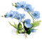 Orchidee Artificiali Fiori Artificiali Orchidea Phalaenopsis Fiori Artificiali Bonsai Artificiali con Imitazione Orchidee Finte per Decorazione Tavolo Bagno Soggiorno (blue)