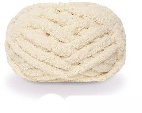 Dicke Wolle 20mm, Chenille Chunky Yarn zum Handstricken & Häkeln (23) | Polyester 25,6m, 226g, 20mm, extradick zum Handstrick & Häkeln für Kissen, Decken, Schals, Taschen, Katzenbett 1 Strang