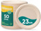 Jollliance Piatti di Carta 100% Compostabili, 23 cm - Resistenti, Confezione da 50, in Bagasso di Canna da Zucchero Naturale, Marrone, Monouso