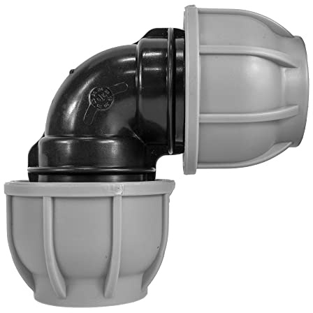 mdpe Water Pipe Compression Fittings,tee,Elbow and Straight Bulk Saver Pack of 5 (32mm Elbow)