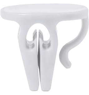 Lote de 50 Pinza Portavasos Tusca, Clip Sujetador de Bebidas, Plástico ABS, Blanco