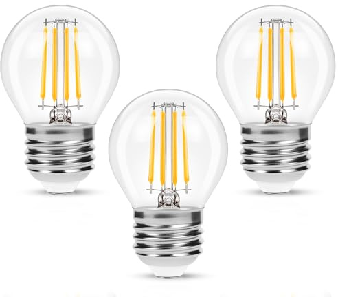 Flaspar E27 LED Edison Glühbirne Vintage Warmweiß 2700K, 4W Filament LED Lampe Ersatz für 40W Glühlampe, 400 Lumen Retro LED Birne, Energiesparend, Nicht Dimmbar, 3er-Pack