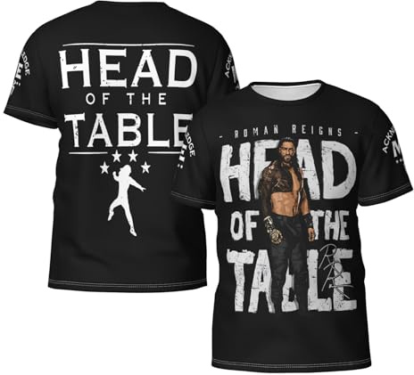 Männer The Table Head Reigns Roman Alltägliches Tee-Shirt Modisches und kombinierbares Shirts Tops mit mehrseitigen Drucken Mehrfarbig L