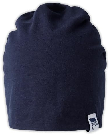Hertha BSC Beanie Navy – Offizielle Fußball Mütze, warme Wintermütze für Herren & Damen, Bundesliga Fanartikel, Strickmütze Blau, Unisex
