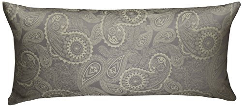 Mako Satin Damast Paisley Bettwäsche Garnitur Davos Kissenbezug 40x80 hell grün - grau