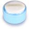 Contenitore in plastica per piumino da borotalco per bambini, portatile, ricaricabile, con colino e piumino per borotalco, colore: blu