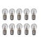 INION 10x St. P21/5W BAY15d 12V 21/5W 2Phasen Lampen Dual Sockel Auto KFZ Beleuchtung Soffitte Glühlampe Bremslichtlampe