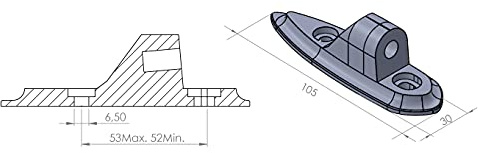 Puig 9586N Stangenspiegel optimierte Aerodynamik, Schwarz